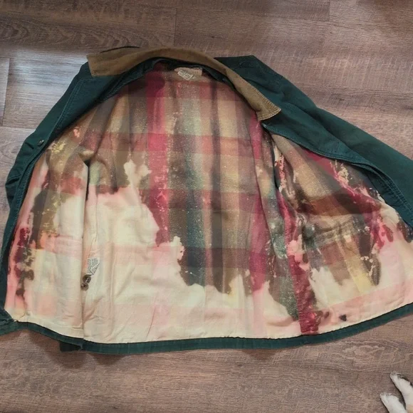 Vintage Eddie Bauer Lined Work Chore Jacket Courdoury - Picture 3 of 6